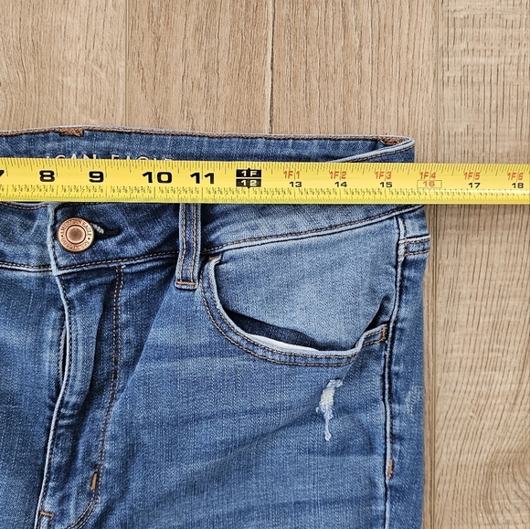 American Eagle  High Rise Jegging Distressed Medium Wash 12R - Picture 3 of 8